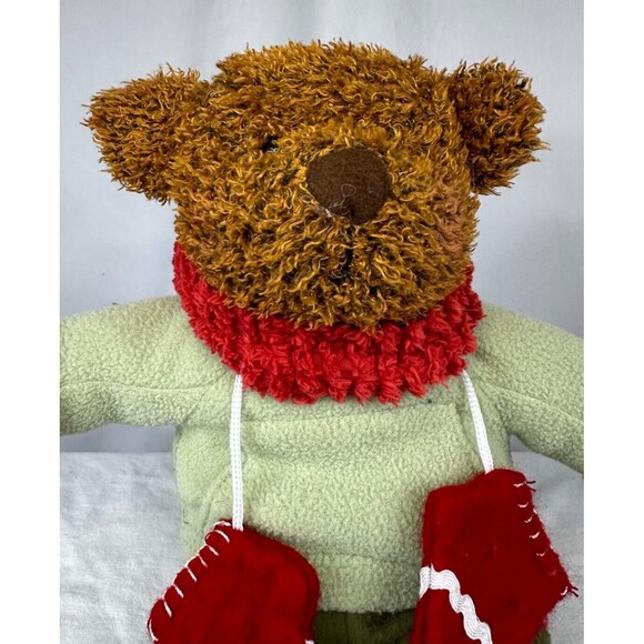 VINTAGE Hallmark 2002 Brown Teddy Bear w Red Mittens 12” Plush Christmas Winter - Picture 2 of 11